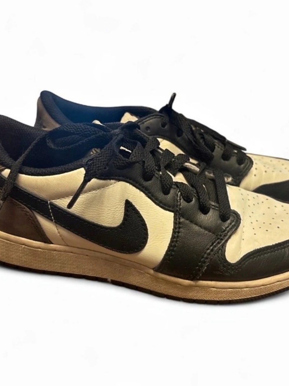 Nike Air Jordan 1 Low Sneakers in Signature “mocha” color, with black and white